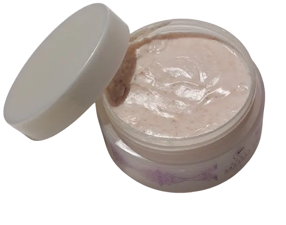 Open jar showing the fine texture of Vesure Scalp Detox Nourishing Crème
