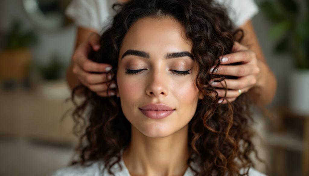 Lady undergoing Polypeptide Har Regrowth Treatment
